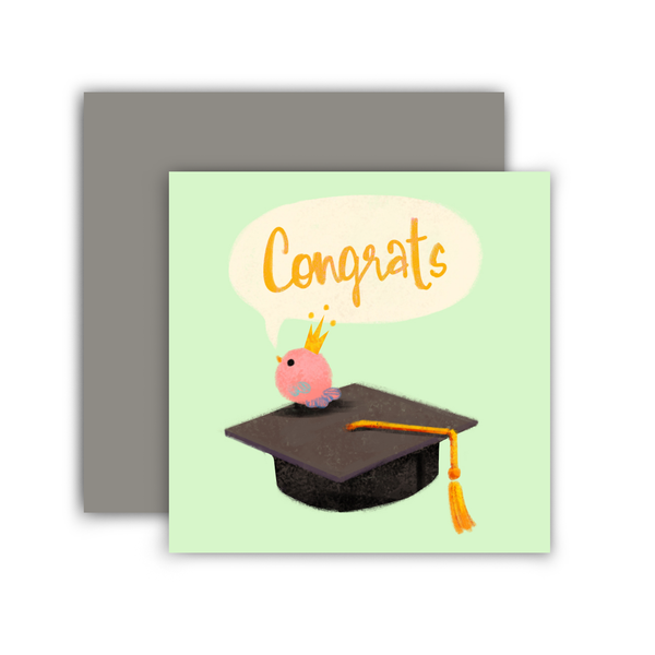 Congrats Bird Mini Card, Grad