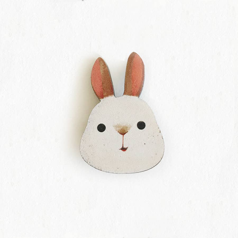 Mini Rex Rabbit Wooden Pin | The Little Red House– The Little Red House ...